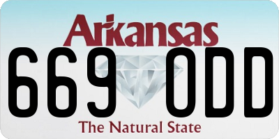 AR license plate 669ODD