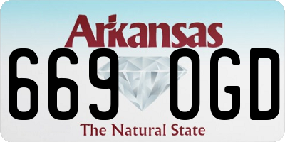 AR license plate 669OGD