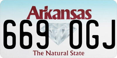 AR license plate 669OGJ