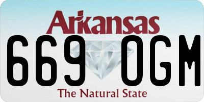 AR license plate 669OGM