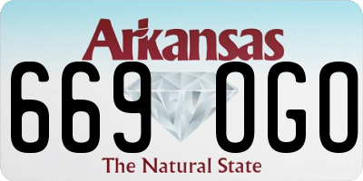 AR license plate 669OGO