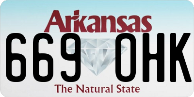 AR license plate 669OHK