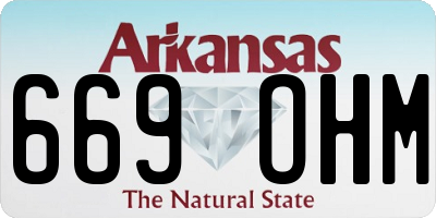 AR license plate 669OHM