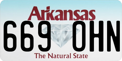 AR license plate 669OHN