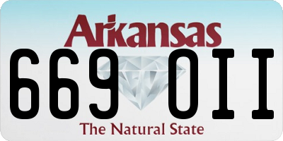 AR license plate 669OII