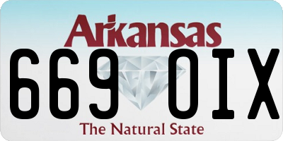 AR license plate 669OIX