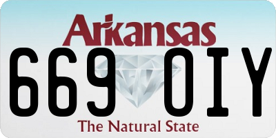 AR license plate 669OIY