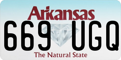 AR license plate 669UGQ