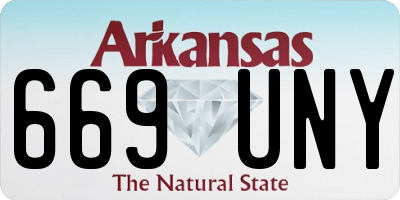 AR license plate 669UNY