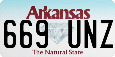 AR license plate 669UNZ