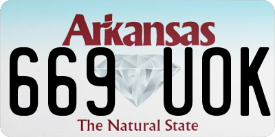 AR license plate 669UOK