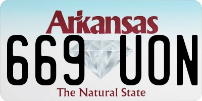 AR license plate 669UON