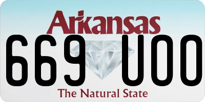 AR license plate 669UOO