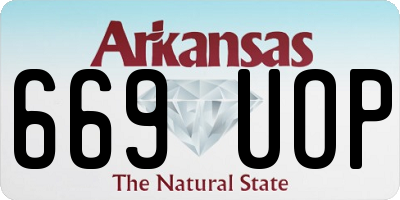 AR license plate 669UOP