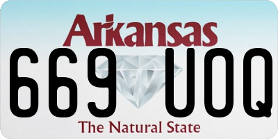 AR license plate 669UOQ