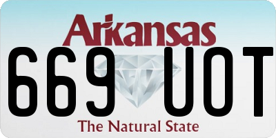 AR license plate 669UOT