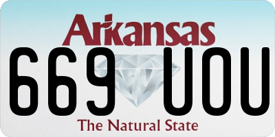 AR license plate 669UOU