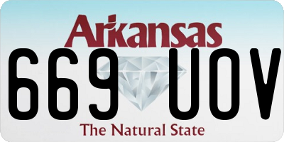 AR license plate 669UOV