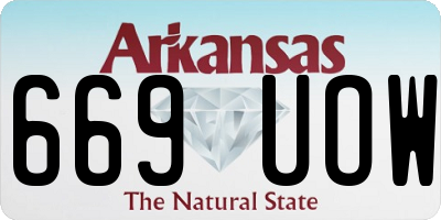 AR license plate 669UOW