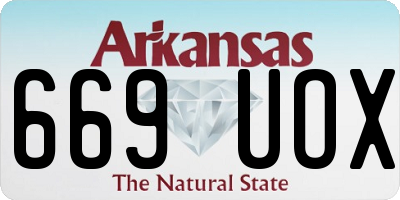 AR license plate 669UOX