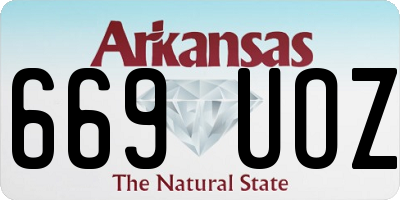 AR license plate 669UOZ