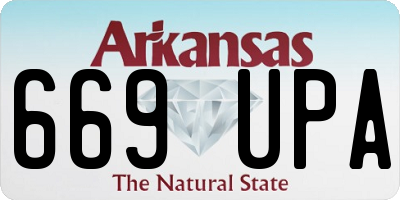 AR license plate 669UPA