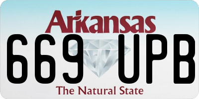 AR license plate 669UPB