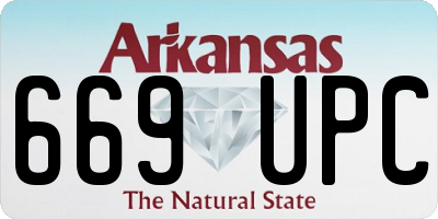 AR license plate 669UPC