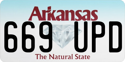 AR license plate 669UPD