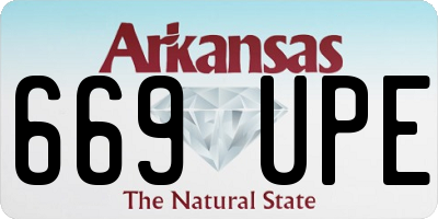 AR license plate 669UPE