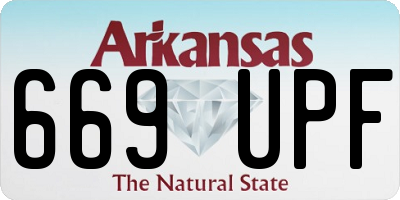 AR license plate 669UPF