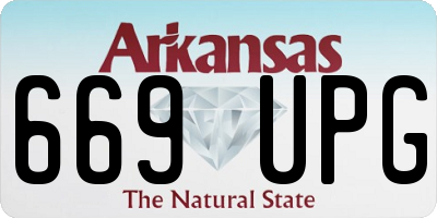 AR license plate 669UPG