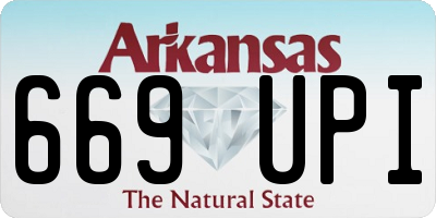 AR license plate 669UPI