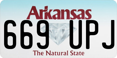 AR license plate 669UPJ
