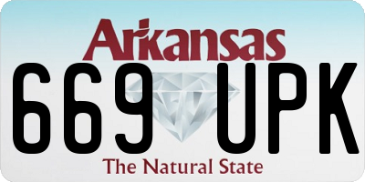 AR license plate 669UPK