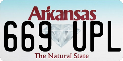 AR license plate 669UPL