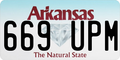 AR license plate 669UPM