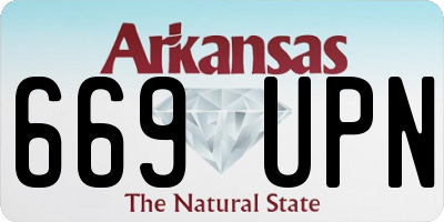 AR license plate 669UPN