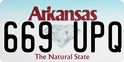 AR license plate 669UPQ