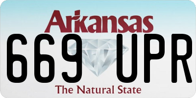 AR license plate 669UPR