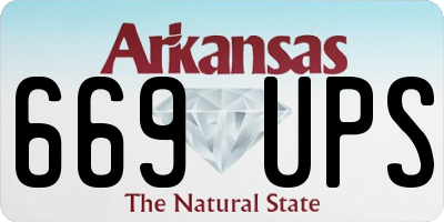 AR license plate 669UPS