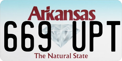 AR license plate 669UPT