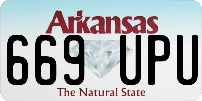 AR license plate 669UPU