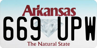 AR license plate 669UPW