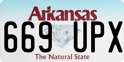 AR license plate 669UPX