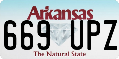 AR license plate 669UPZ