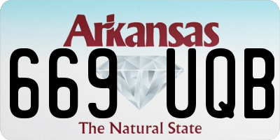 AR license plate 669UQB