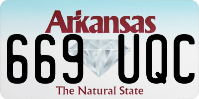 AR license plate 669UQC