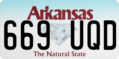 AR license plate 669UQD