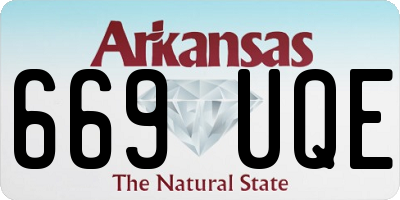 AR license plate 669UQE